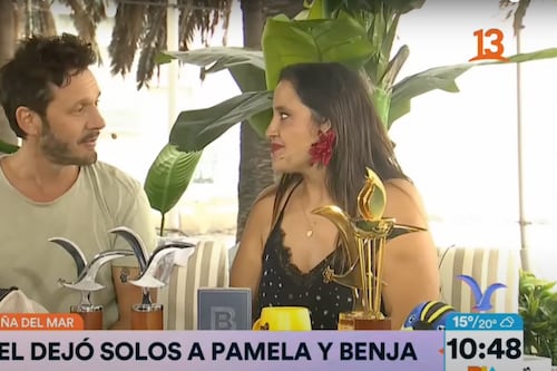 Le siguen lloviendo hombres: Pamela Leiva tiene una cita en vivo con Benjamín Vicuña en “Tu Día”