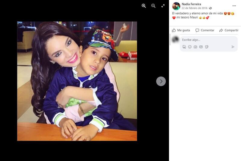 Nadia Ferreira y su sobrino