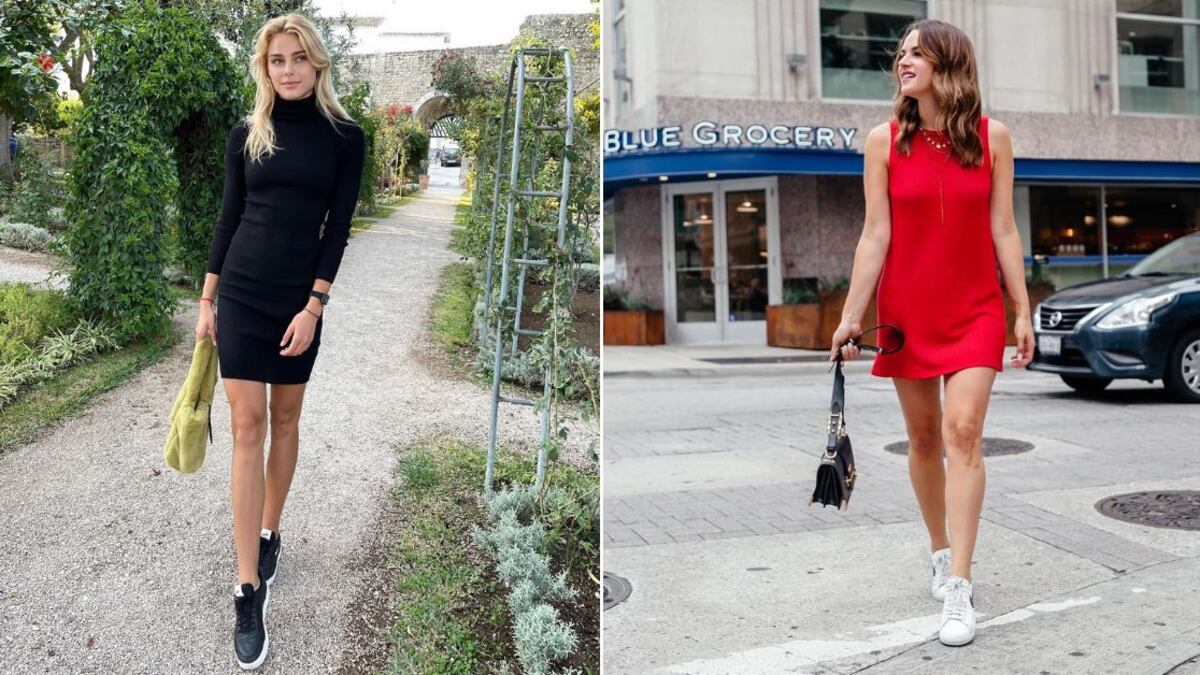 La combinación de minivestido y tenis arrasará durante la temporada primaveral
