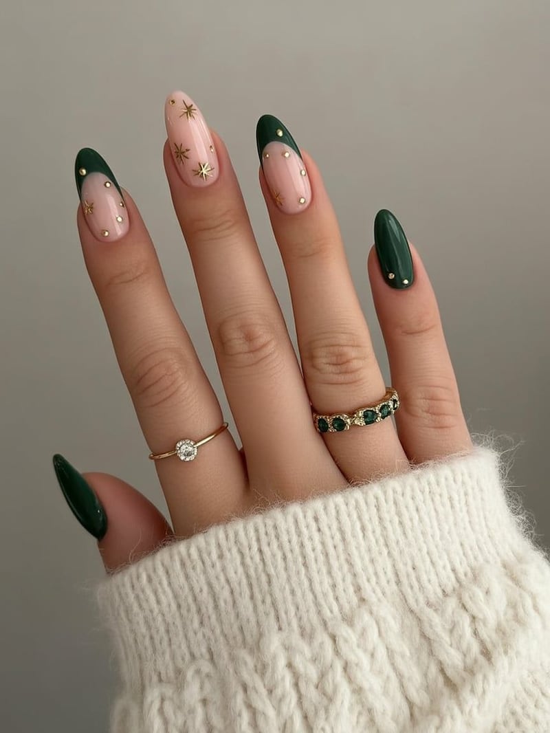 Manicura forest green en tendencia