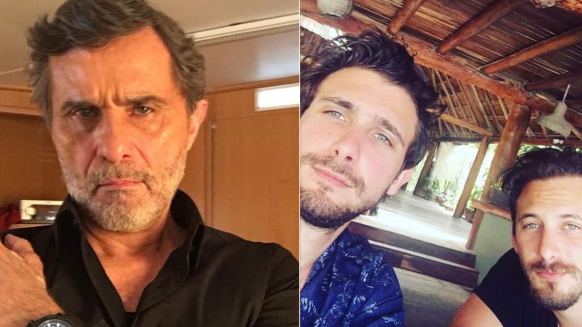 Humberto Zurita y sus hijos Emiliano y Sebastián