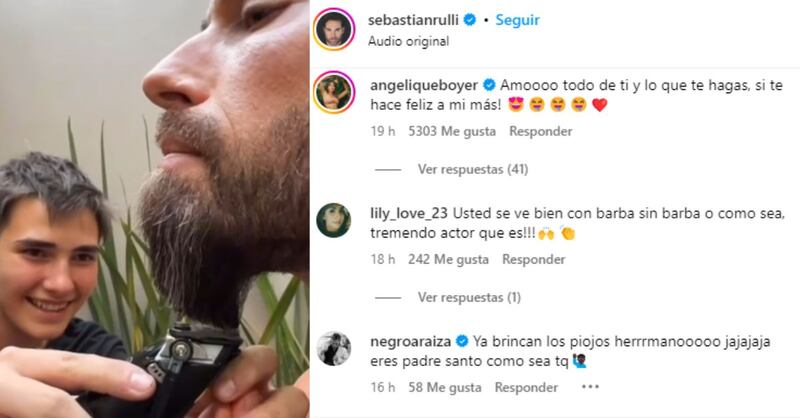 Sebastián Rulli se quitó la barba: mientras Angelique se derrite de amor, famoso conductor se ‘burla’ de él