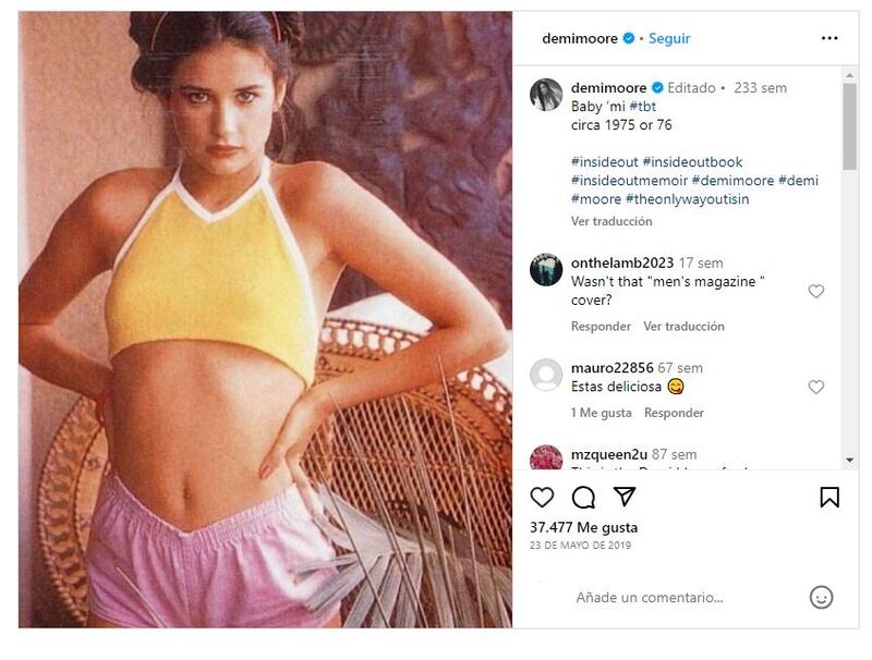 Demi Moore siempre se ha distinguido con su gran belleza natural
