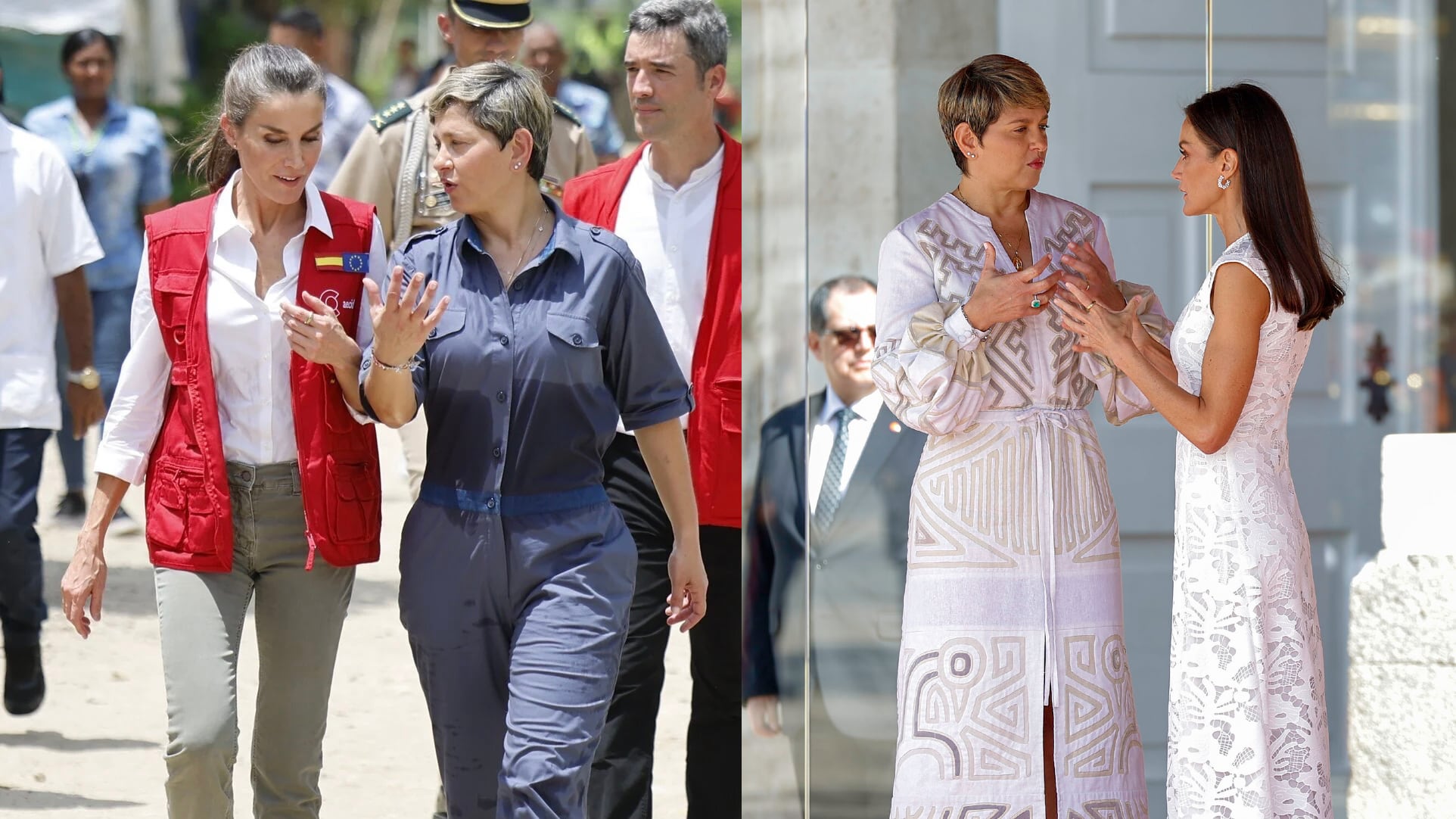 Verónica Alcocer, primera dama de Colombia y la Reina Letizia, esposa del Rey Felipe VI de España