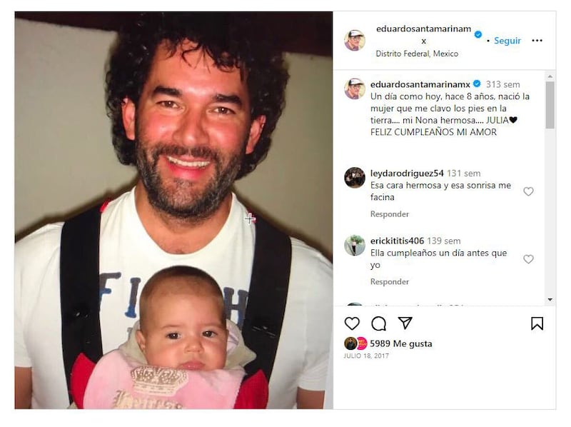 Mayrín Villanueva y Eduardo Santamarina tienen una única hija en común llamada Julia