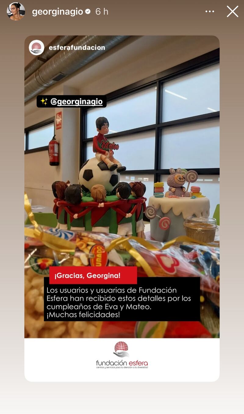 Georgina Rodríguez comparte detalles del festejo de cumpleaños de los mellizos Eva y Mateo