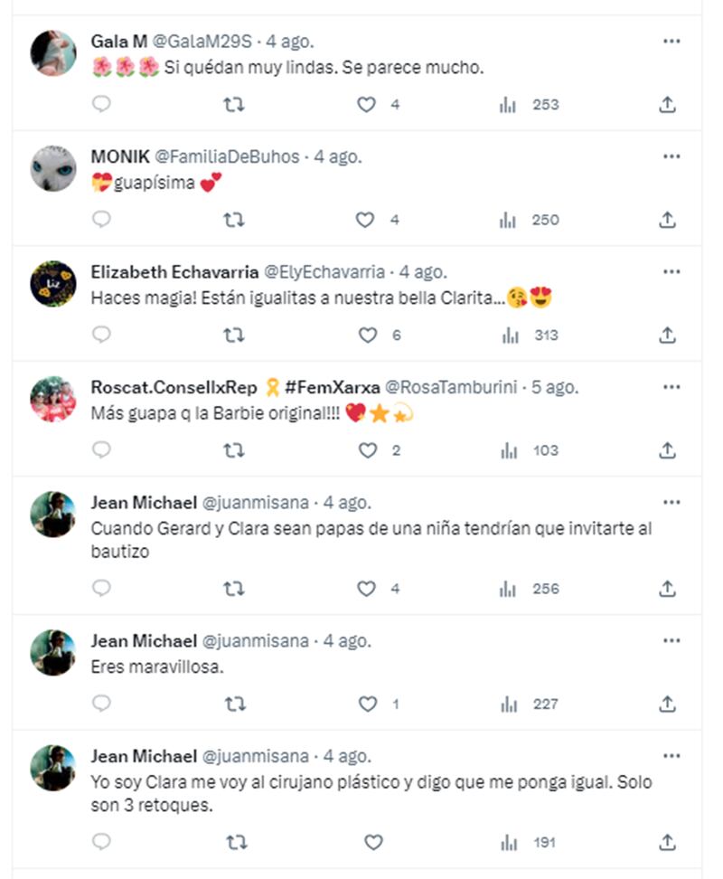 Ni ‘la moza’ Clara Chía se escapó de la fiebre por Barbie: así luciría si fuera una muñeca.