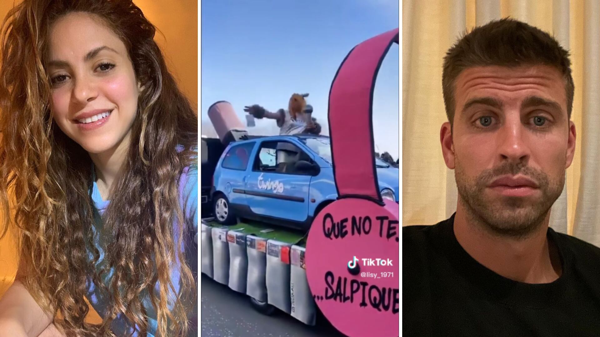 Shakira y Piqué en carnavales de España