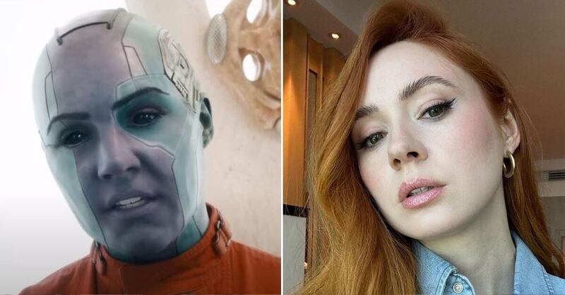 Karen Gillan en 'Guardianes de la Galaxia Vol. 3' y la vida real