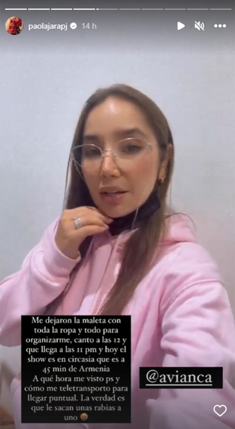 Paola Jara expresó su malestar ante retraso de su maleta.