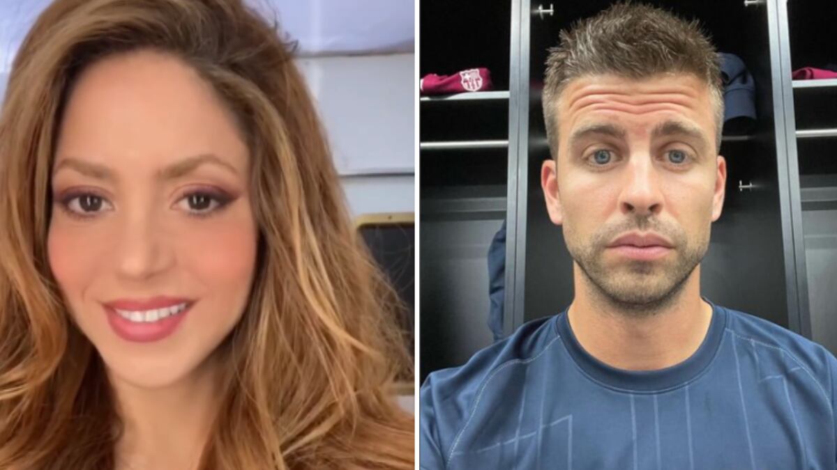 Shakira luce feliz, mientras Piqué se dejó ver incómodo.