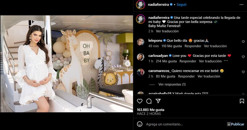Nadia Ferreira embarazada