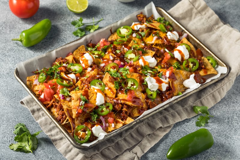 Nachos con carne.