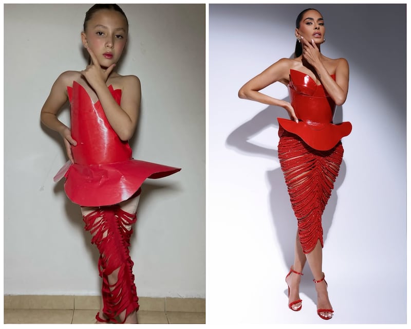 Niña de 10 años recrea los looks de Galilea Montijo en las galas de La Casa de los Famosos.