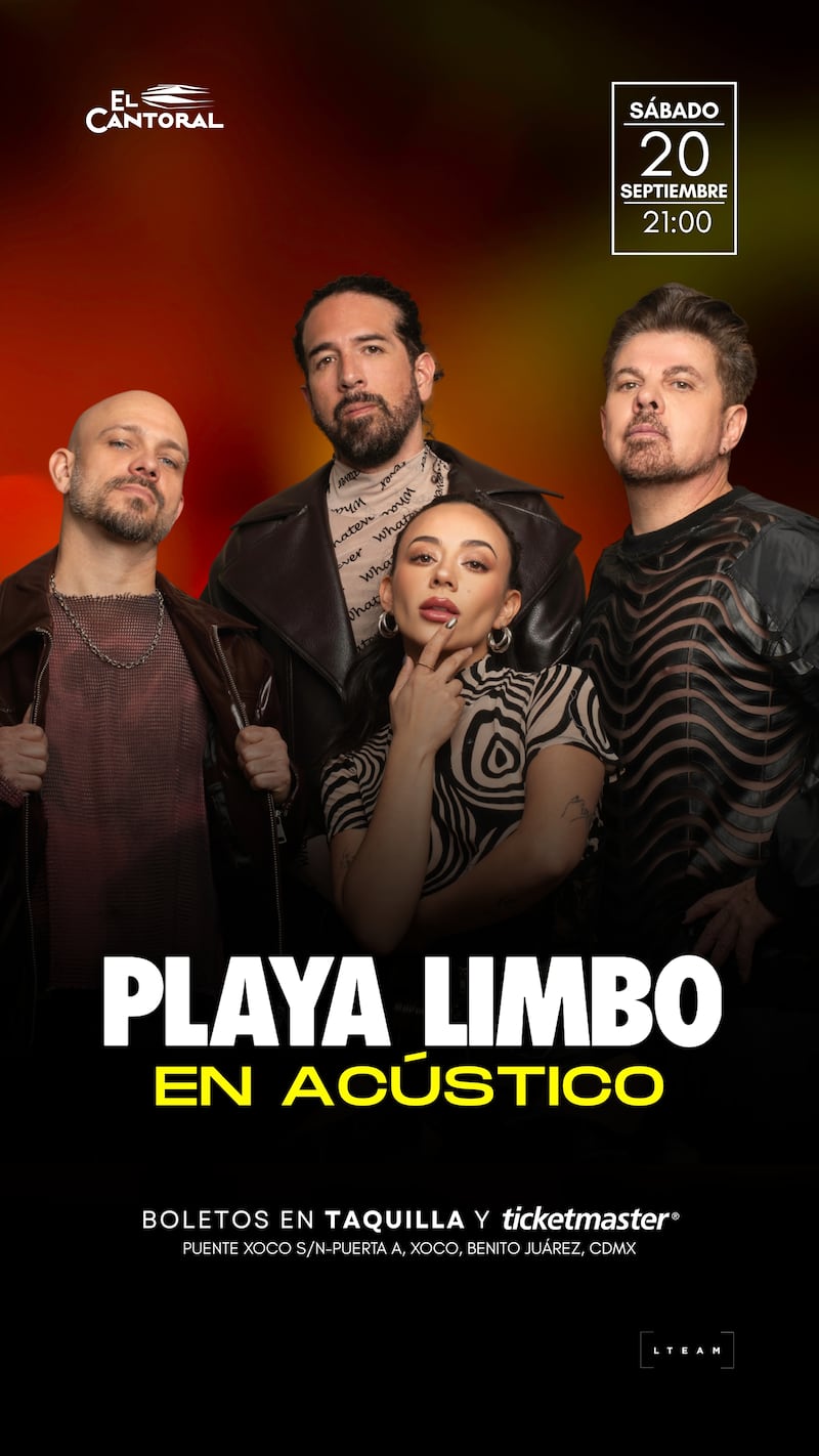 Playa Limbo se presentará en El Cantoral el próximo 20 de septiembre
