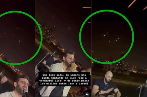 Video viral: Banda interpreta “Wonderful Life” mientras de fondo caen misiles entre Irán e Israel