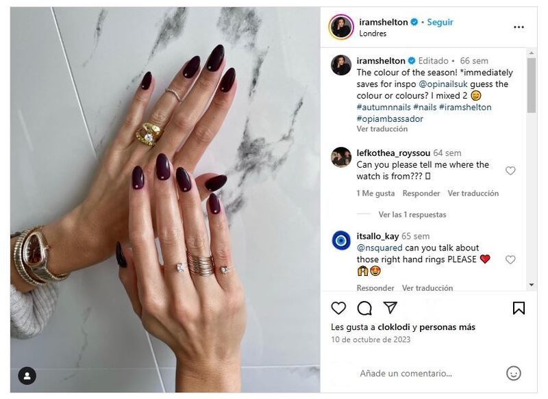 Las uñas 'cherry chocolate' son la última tendencia en manicura impuesta por Jennifer Lopez