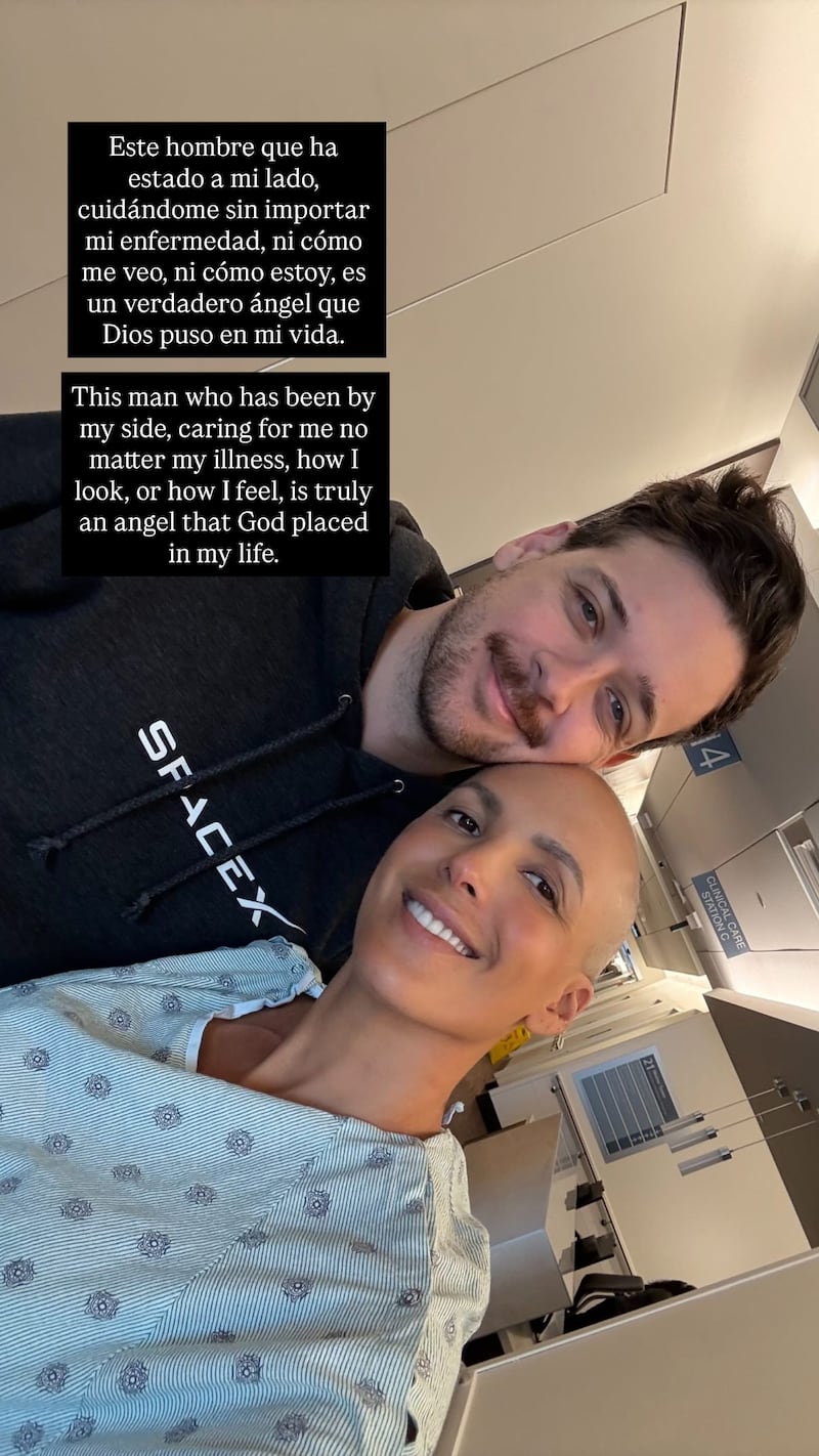 Envió un mensaje a su pareja que ha sido una compañía invaluable en su proceso.