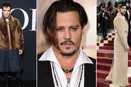 Faldas, vestidos y maquillaje: estos famosos han roto las reglas de las alfombras rojas