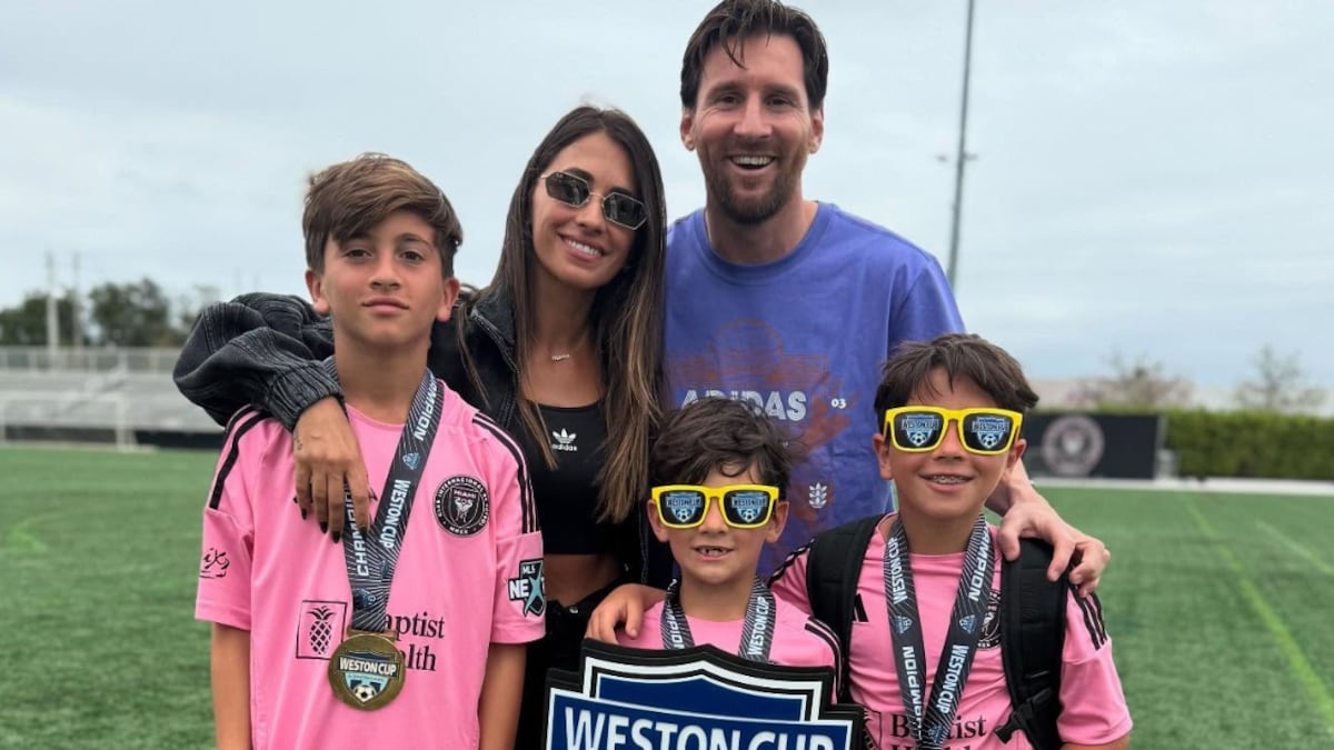 Leo Messi y familia.