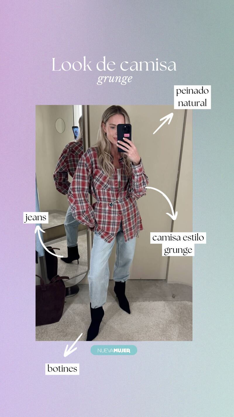 Las camisas de cuadros ‘grunge’ serán tendencia.