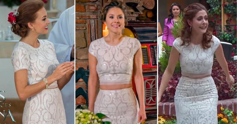 Angelique Boyer, Ale García y Estefanía Romero usando el mismo vestido en diferentes telenovelas