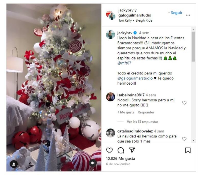 El árbol de Navidad de Jacky Bracamontes