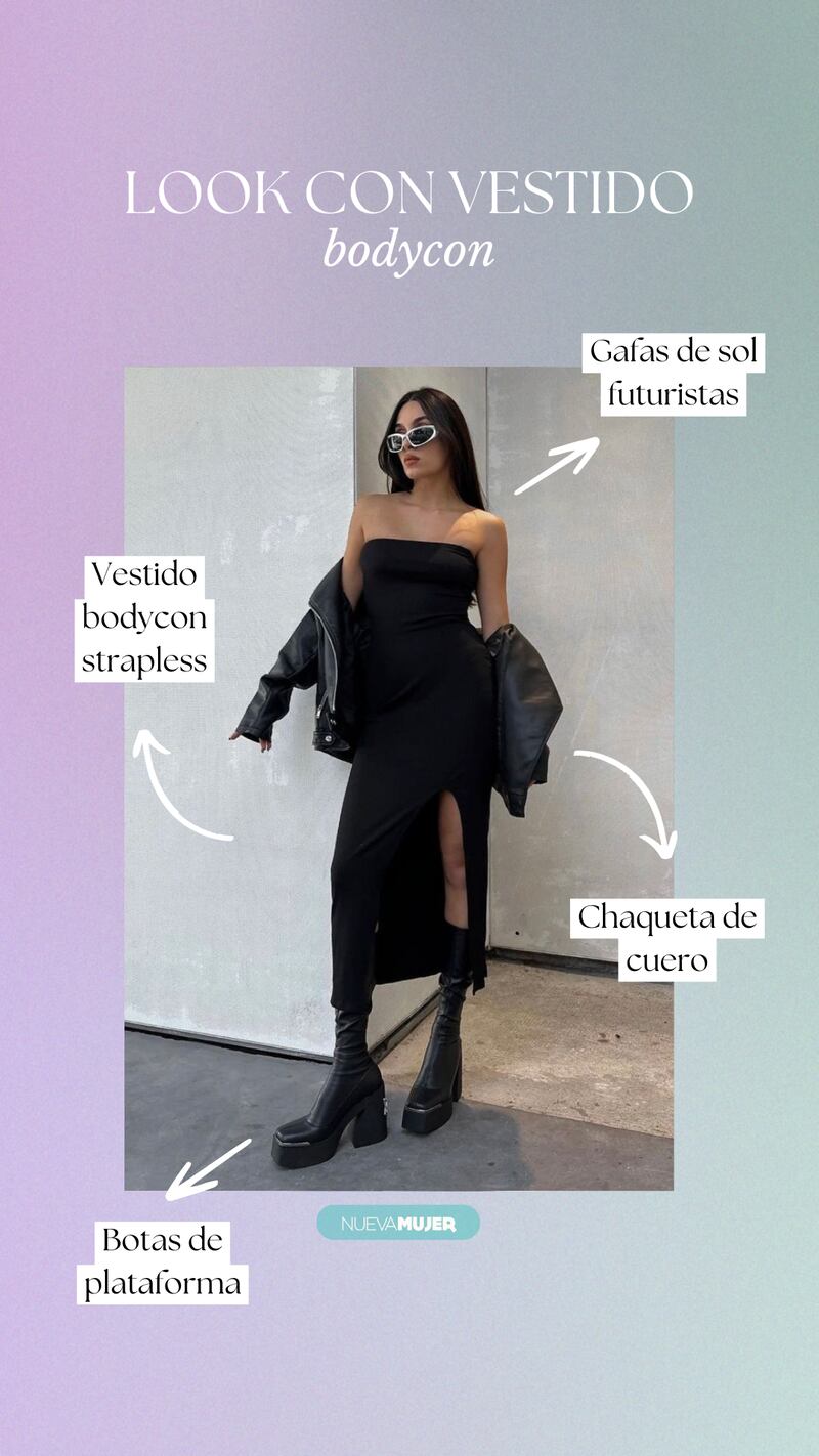 ¿Cómo combinar un vestido bodycon?