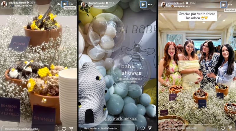 Claudia Martín celebró su baby shower junto a su mejor amiga
