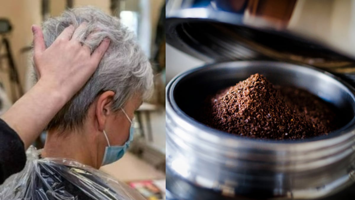 Tinte con café para las canas