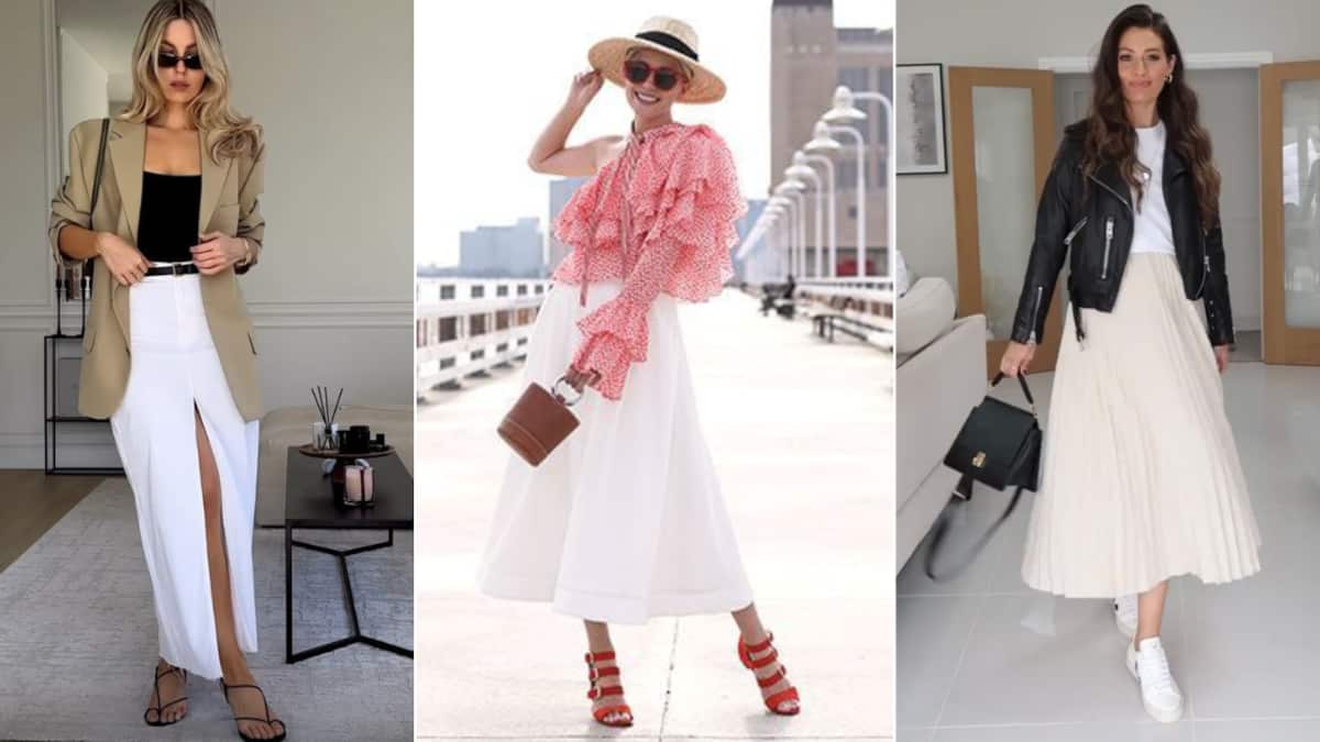 Las faldas blancas son el básico que no te puede faltar este 2024.