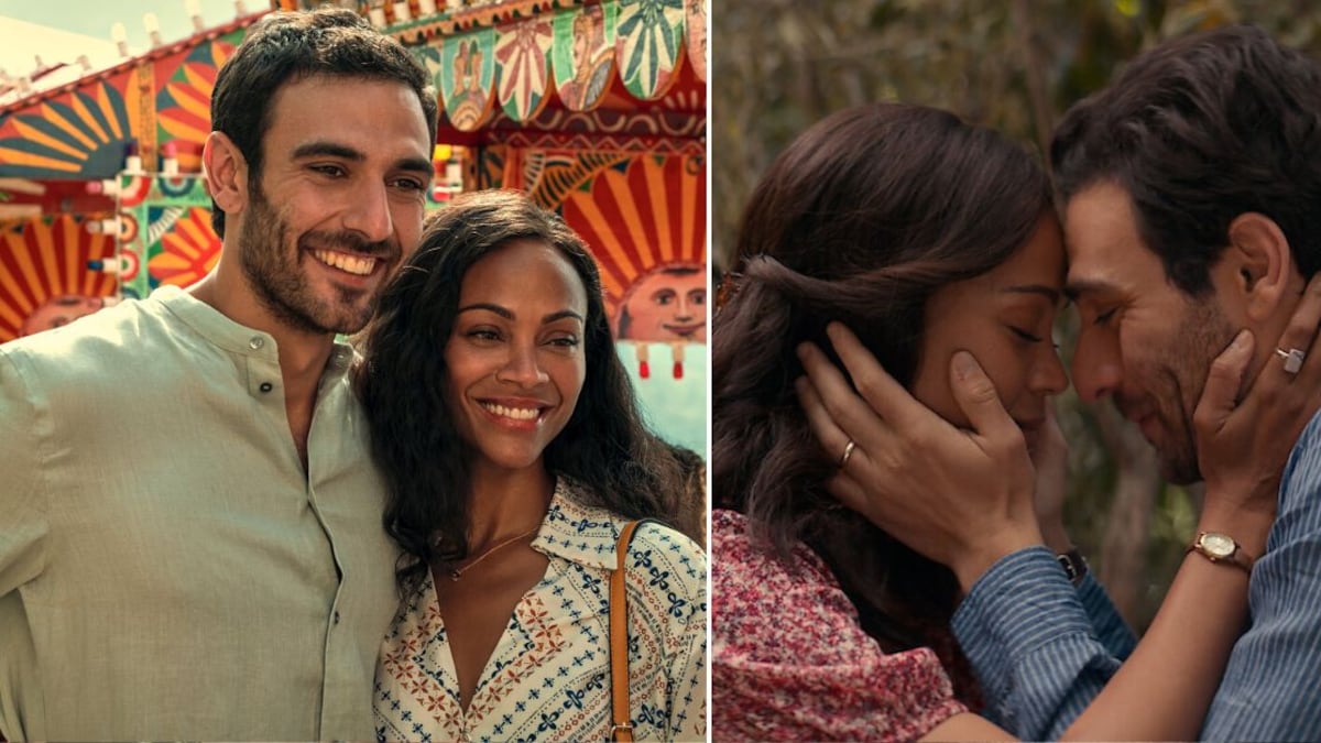 Zoe Saldaña y Eugenio Mastrandreia en 'Desde cero'