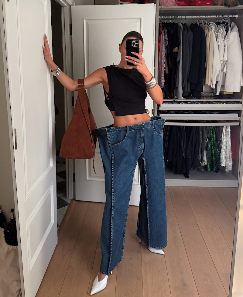 Los jeans cuadrados o 3D.