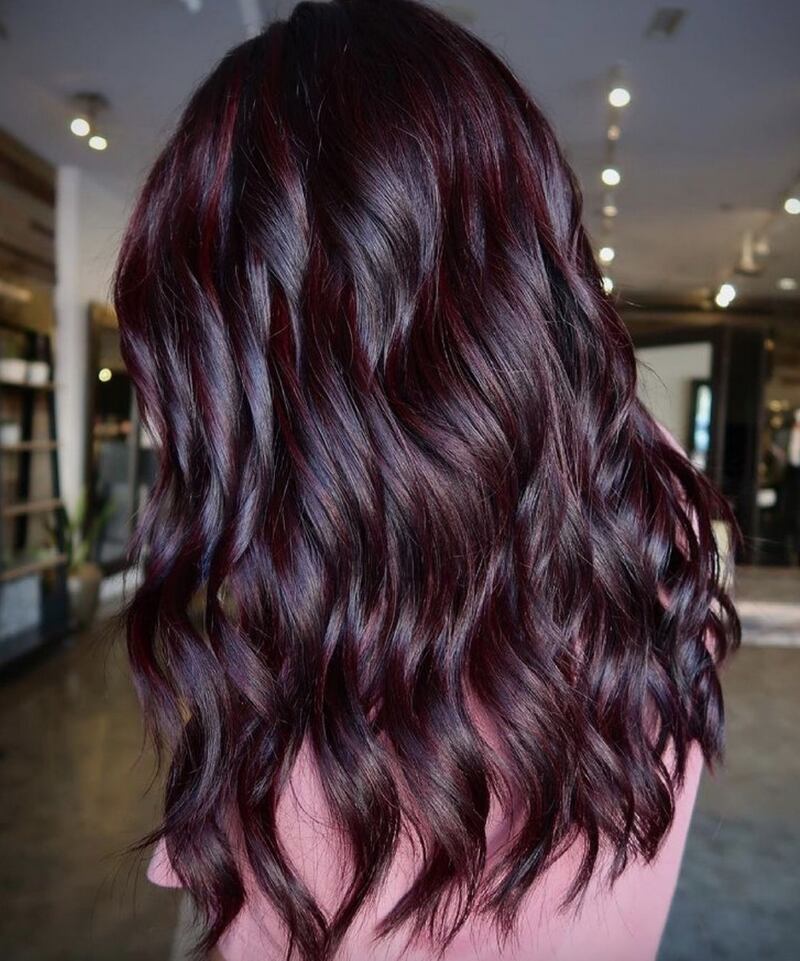 Mechas purple chocolate