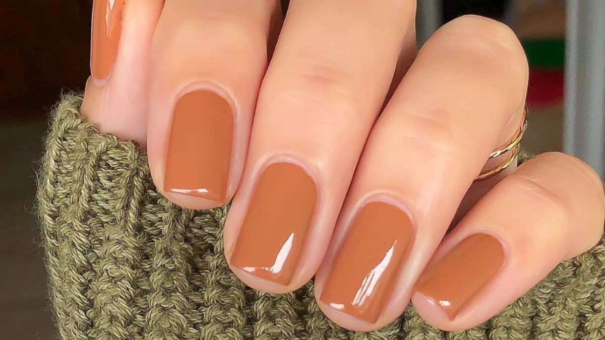 Las uñas caramelo son ideales para lucir en otoño-invierno