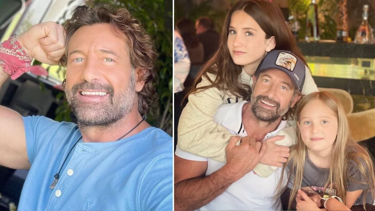 Gabriel Soto y sus dos hijas, Elisa y Alexa