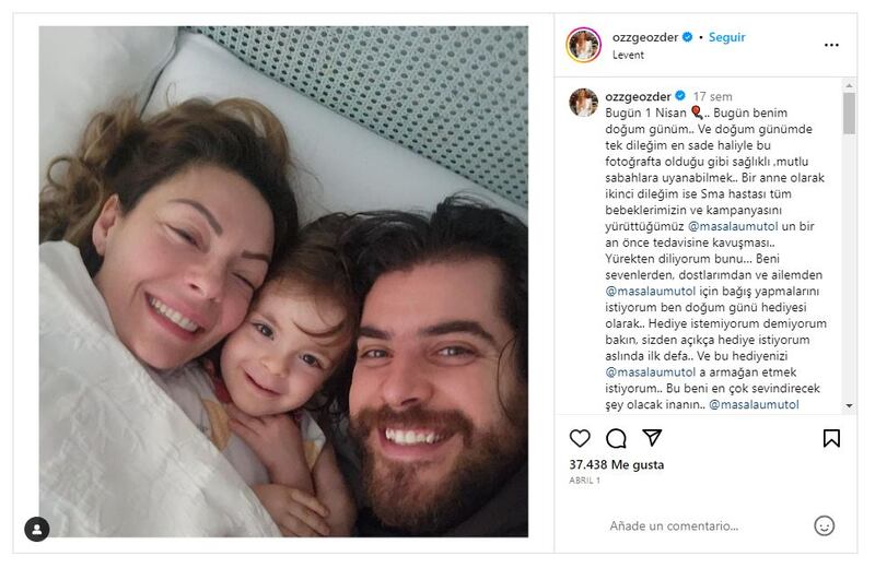 Özge Özder ha formado una bella familia con Sinan Güleryüz
