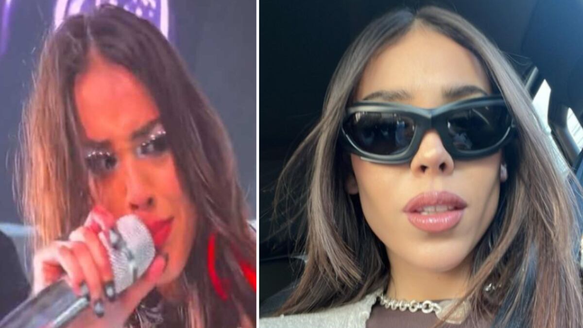 Danna Paola desafina en un concierto