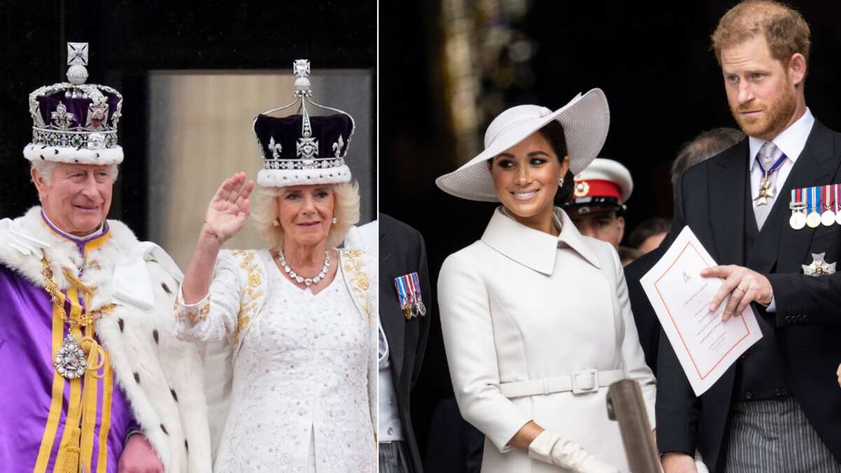 Rey Carlos III / Camila Parker / Meghan Markle / Príncipe Harry