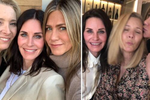 Quédate con amigas que celebren tus éxitos como Jennifer y Lisa a Courteney Cox tras recibir su estrella