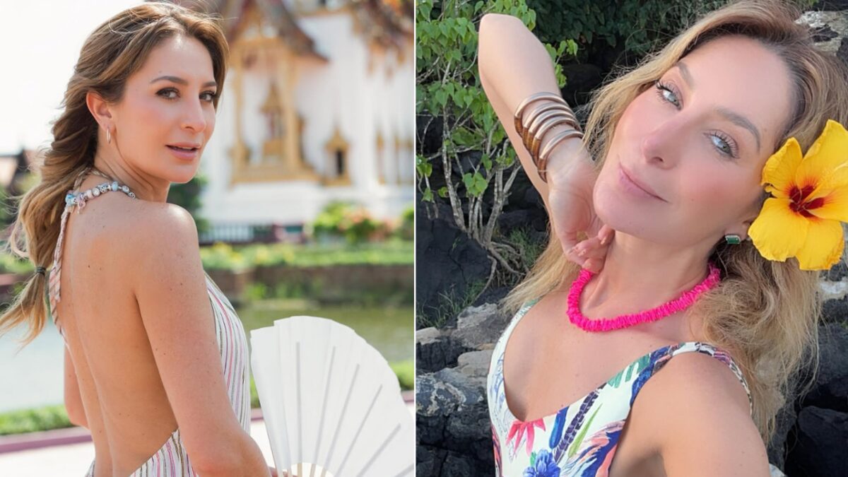 Geraldine Bazán presumió su deslumbrante figura con un bikini verde.
