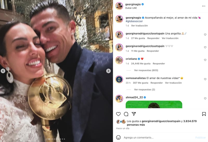 Georgina Rodríguez y Cristiano Ronaldo