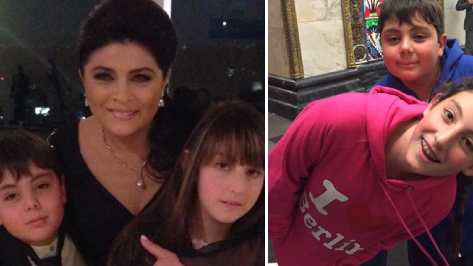 Victoria Ruffo y sus mellizos