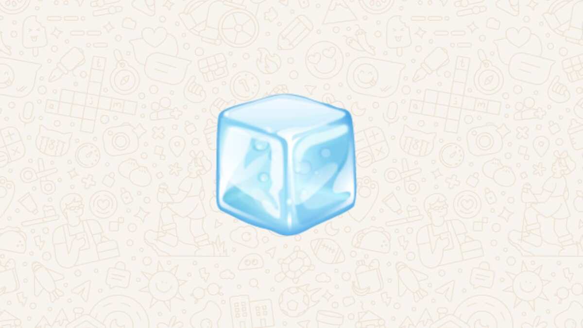 Así se ve el emoji de cubo de hielo en WhatsApp actualmente