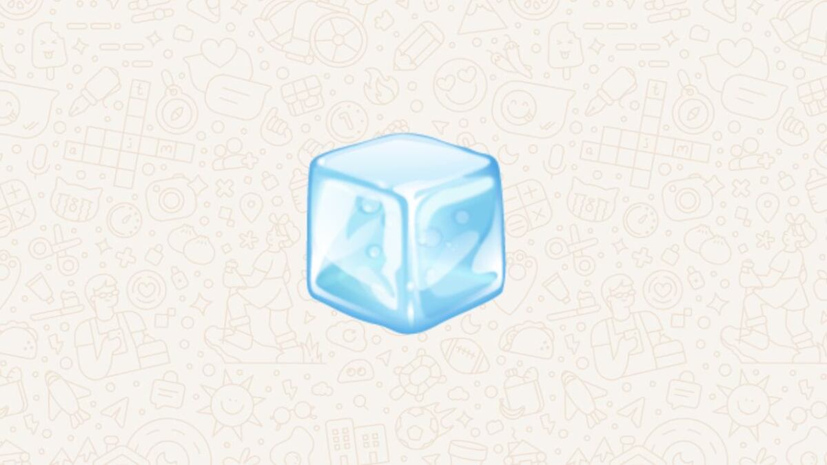 Así se ve el emoji de cubo de hielo en WhatsApp actualmente