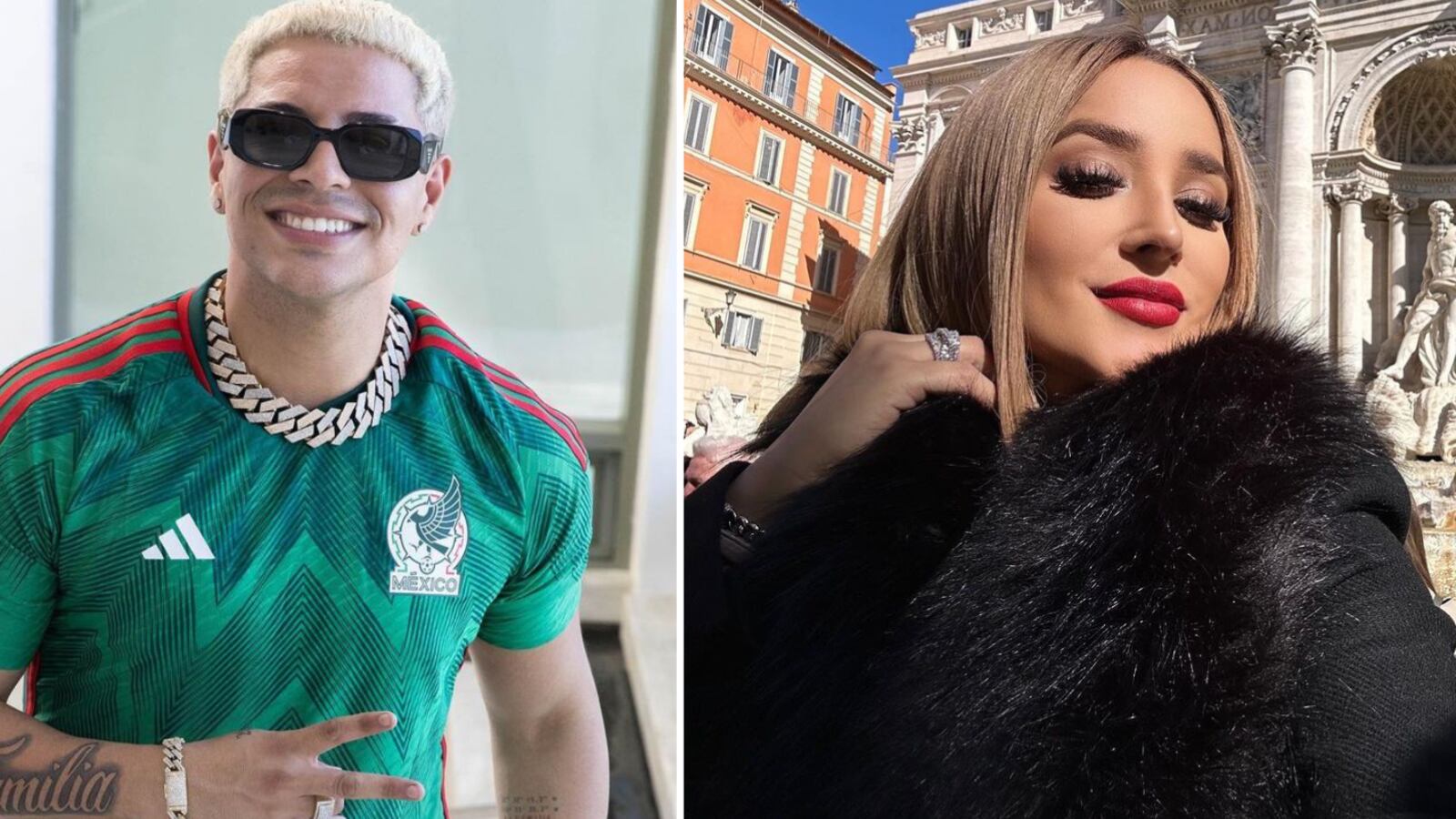 Eduin Caz y su esposa