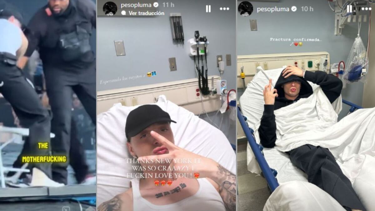 “Necio e irresponsable”: el gesto violento de Peso Pluma tras fracturarse el pie que fue criticado