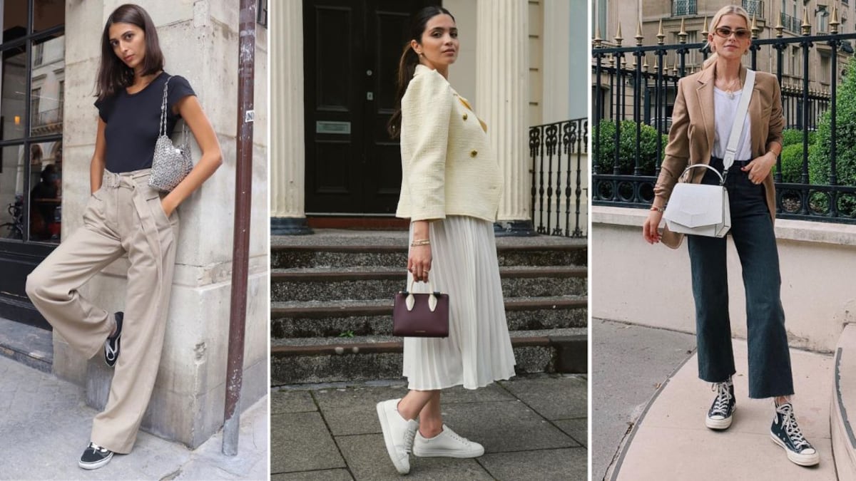 Los tenis pueden llevarse de forma elegante si se combinan de adecuadamente