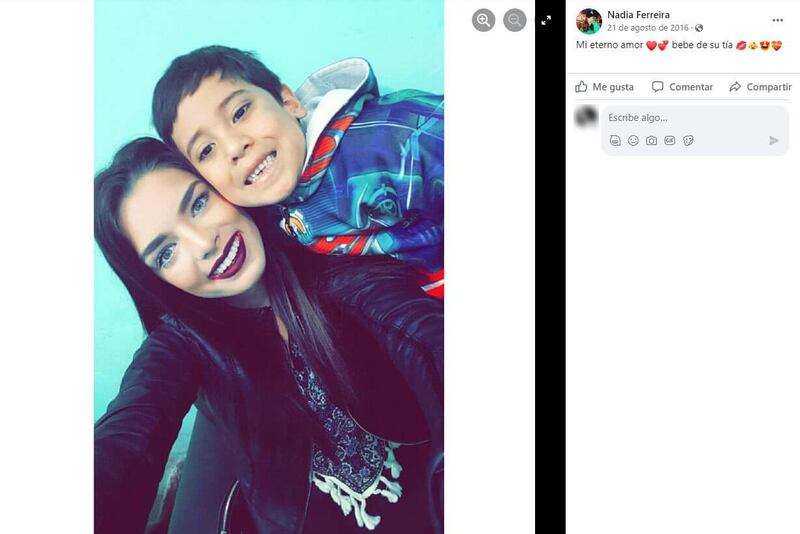 Nadia Ferreira y su sobrino