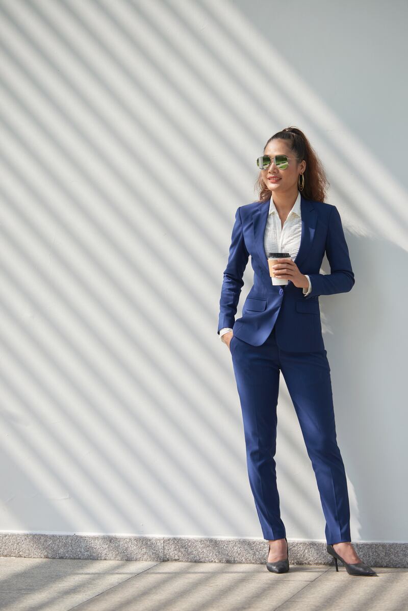 Traje azul